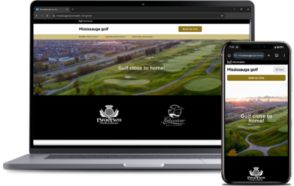 City of Mississauga Golf homepage