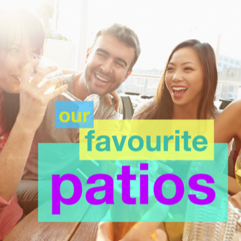 Our favourite patios, social media post concept